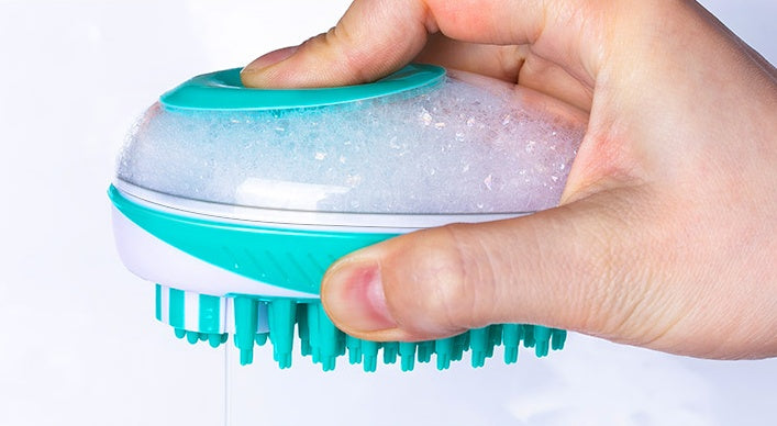 2-in-1 Haustier Badebürste – Kamm & Massagebürste für Hunde & Katzen