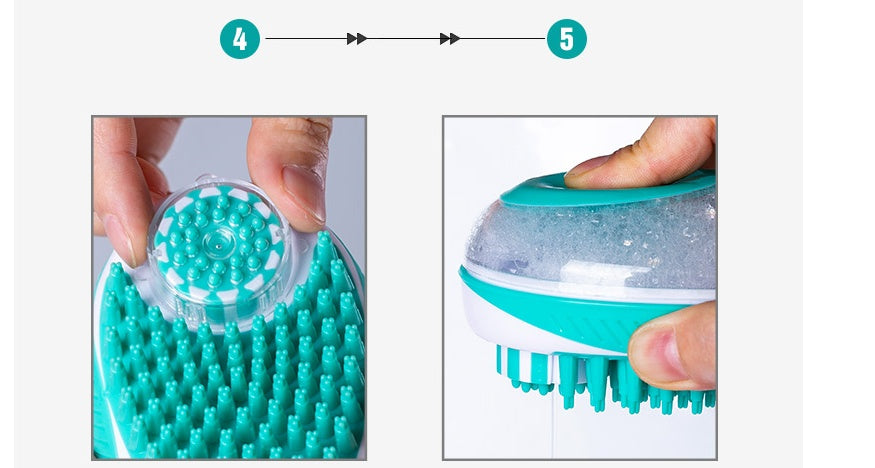 2-in-1 Haustier Badebürste – Kamm & Massagebürste für Hunde & Katzen